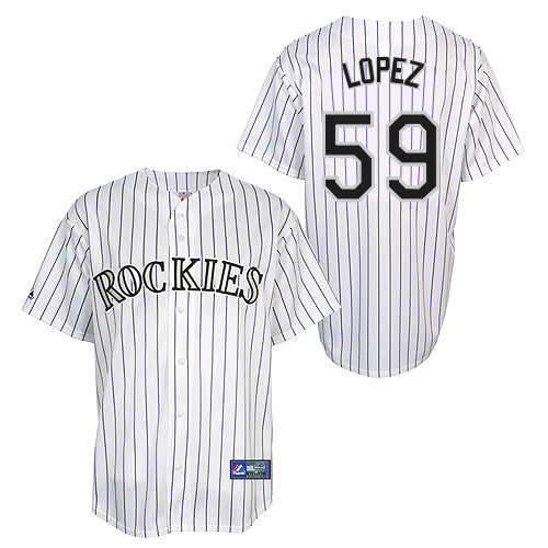 Wilton Lopez #59 Youth Baseball Jersey-Colorado Rockies Authentic Home White Cool Base MLB Jersey